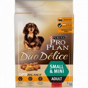 Pro Plan Duo Delice Small Adult сухой корм для мелких пород собак Говядина/рис 2,5кг АКЦИЯ!