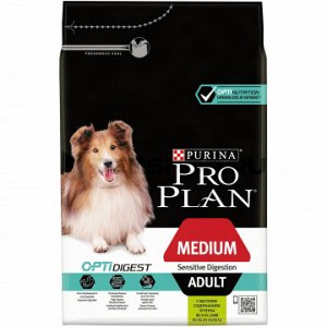 Pro Plan Medium Adult Sensitive Digestion сухой корм для собак средних пород Ягненок/рис 7кг АКЦИЯ!