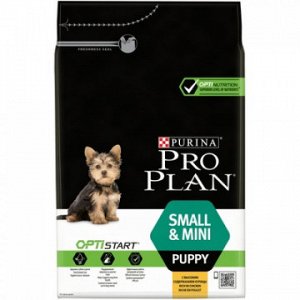 Pro Plan Small&Mini Puppy сухой корм для щенков мелких и карликовых пород Курица+рис 3кг АКЦИЯ!