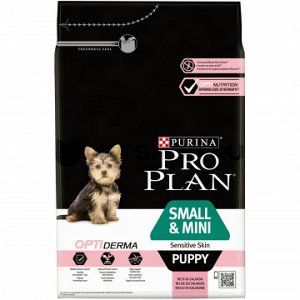 Pro Plan Small&Mini Puppy Sensitive сухой корм для щенков мелких и карликовых пород с чувствительной кожей 3кг АКЦИЯ!