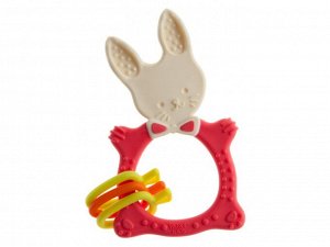 Прорезыватель BUNNY. Цвет коралловый.