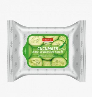 Салфетки, Очищающие для снятия макияжа с экстрактом Огурца 30 шт, Purederm, Ю.Корея, 30 г