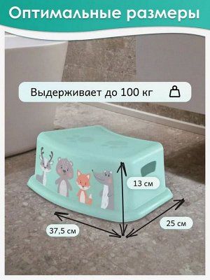ПОДСТАВКА ДЕТСКАЯ С ДЕКОРОМ (Зеленый)