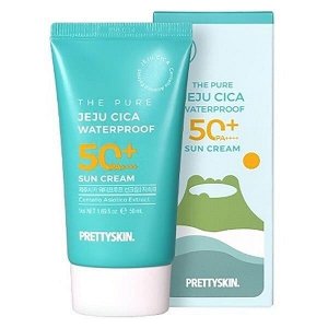 Крем солнцезащитный для лица водостойкий PrettySkin Sun Cream The Pure Jeju Cica Waterproof, 50 мл