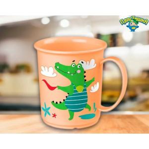 КРУЖКА ДЕТСКАЯ С ДЕКОРОМ 0,18Л (Оранжевый)