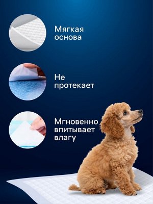 Пеленки для животных шестислойные гелевые, 60 х 45 см, (в наборе 5 шт)