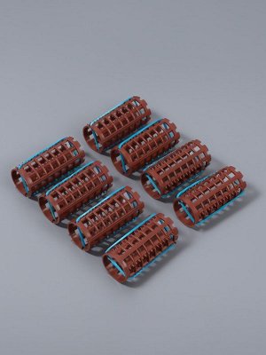 Бигуди на резинке, d = 2,7 см, 8 шт, цвет МИКС