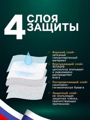 Пеленки впитывающие "ПИЖОН" для животных целлюлозные, 60 х 60 см (в наборе 30 шт)