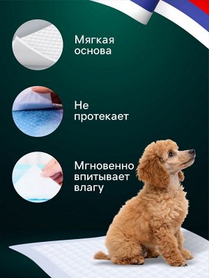 Пеленки впитывающие "ПИЖОН" для животных целлюлозные, 60 х 40 см (в наборе 30 шт)