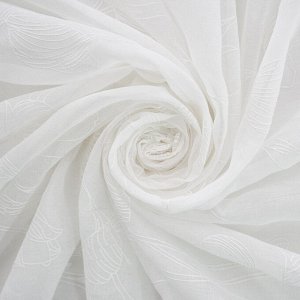 Ткань Тюль с резиновым рисунком Цветы 1             (ш280см)