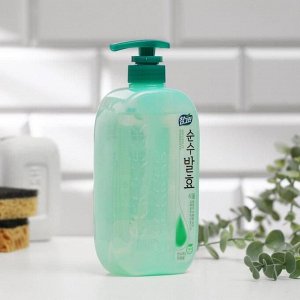 LION Средство для мытья посуды, овощей и фруктов  "CHAMGREEN Pure Fermentation"  Горные травы, флакон-доз., 720 мл