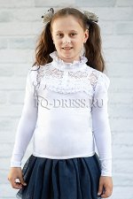 Блузка школьная, арт.391, цвет белый