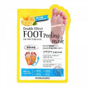 Double & Zero Пилинг носочки для ног с гиаулороновой кислотой Mask Foot Peeling Double Effect, 40 мл