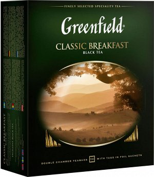 Чай Гринфилд Classic Breakfast пакет с/ярл. 100пак