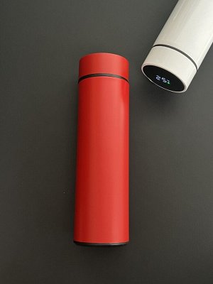 Термос с датчиком температуры, 500 мл, красный