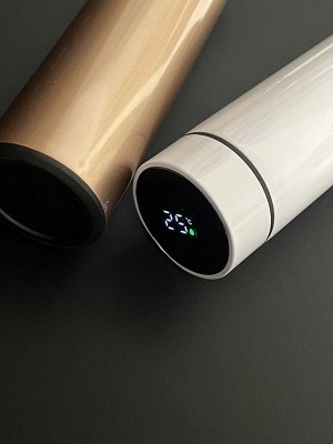Термос с датчиком температуры, 500 мл, золотой