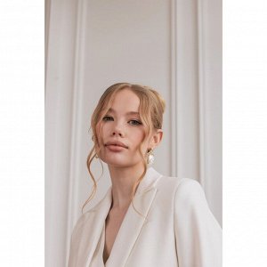 Серьги с жемчугом «Бусина» пленительность, цвет серебро