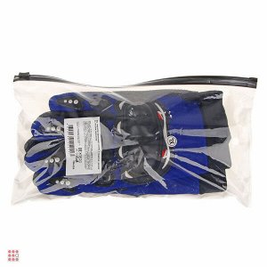Перчатки мотоспорт, синие, с защитой, размер XL:9-9,5см, полиэстер