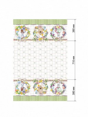 Скатерть Этель «Уютная пасха» 110x147 см, 100% хлопок, саржа 190 г/м²