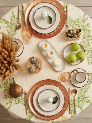Скатерть "Этель" Еaster d=148 см +/-3см, 100% хл, саржа 190 гр/м2