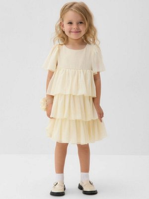 Платье для девочки MINAKU: PartyDress, цвет молочный.