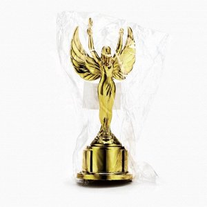 Кубок, наградная фигура «Ника», подставка пластик золото, 18 см