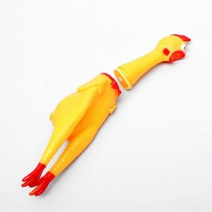 Игрушка пищащая "Задумчивая курица XL" для собак, 41 см, голубая