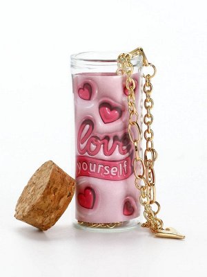 Кулон в колбе с предсказанием «Любовь», 9x6 см