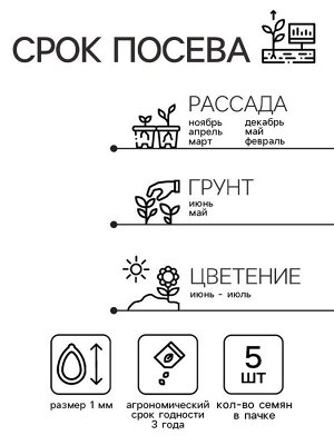 Семена комнатных цветов Гербера "Смесь", F1, 5 шт.
