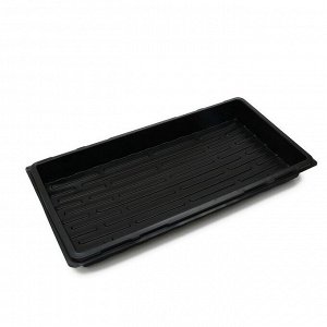 Поддон для рассады, 55x30x5.6 см, пластик, чёрный, Greengo