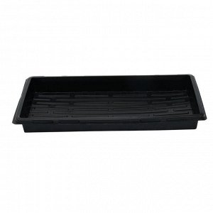 Поддон для рассады, 55x30x5.6 см, пластик, чёрный, Greengo