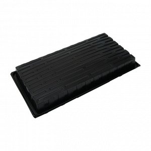 Поддон для рассады, 55x30x5.6 см, пластик, чёрный, Greengo