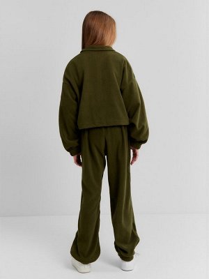 Брюки флисовые для девочки MINAKU: Fleece Soft, хаки.