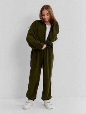 Брюки флисовые для девочки MINAKU: Fleece Soft, хаки.