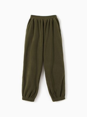 Брюки флисовые для девочки MINAKU: Fleece Soft, хаки.