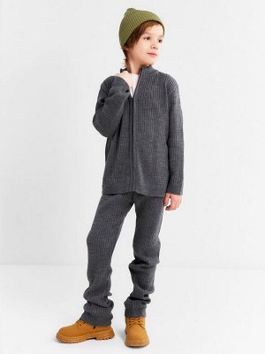 Костюм детский вязаный (кофта и брюки) MINAKU, цвет графит.