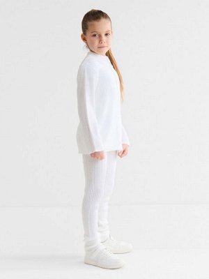 Костюм детский вязаный (кофта и брюки) MINAKU, цвет белый.