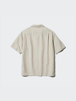 UNIQLO - рубашка унисекс из смеси хлопка и льна - 69 NAVY
