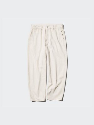 UNIQLO - широкие джинсы зауженного силуэта из хлопка - 65 BLUE