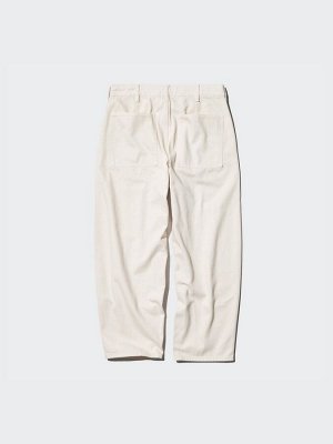 UNIQLO - широкие джинсы зауженного силуэта из хлопка - 65 BLUE