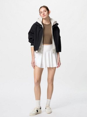 UNIQLO - ультраэластичная спортивная юбка-шорты со складками - 00 WHITE