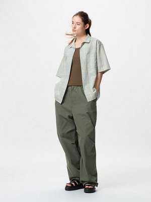 UNIQLO - клетчатая рубашка из смеси хлопка и льна - 68 BLUE