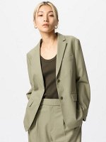 UNIQLO - мягкая базовая майка в рубчик - 56 OLIVE