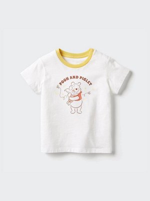 UNIQLO UT - детская хлопковая футболка с принтом Винни Пуха - 00 WHITE