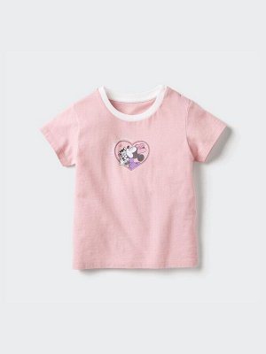 UNIQLO UT - детская хлопковая футболка с принтом Минни Маус - 10 PINK