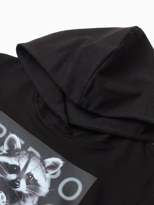 Толстовка детская MINAKU: Exclusive print, цвет чёрный.