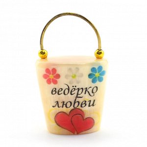 Талисман из камня селенита "Ведёрко-Любви", 38*23*65мм
