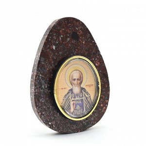 Яйцо из креноида Сергий Радонежский, 80*30*105мм.