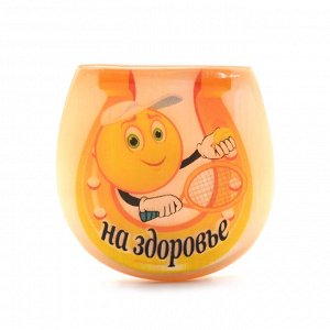 Талисман из селенита Подкова малая магнит "На Здоровье" 45*46мм.