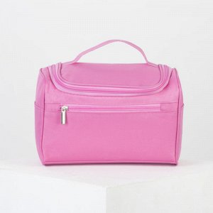 Косметичка-сумочка Круиз, 24*12*16, отд на молнии, 3 н/кармана, крючок, розовый